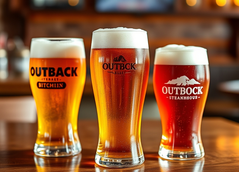 What beers are typically available at Outback Steakhouse?