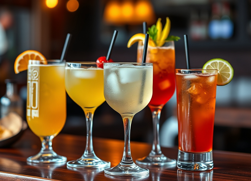 What types of cocktails are on the Outback drink menu?